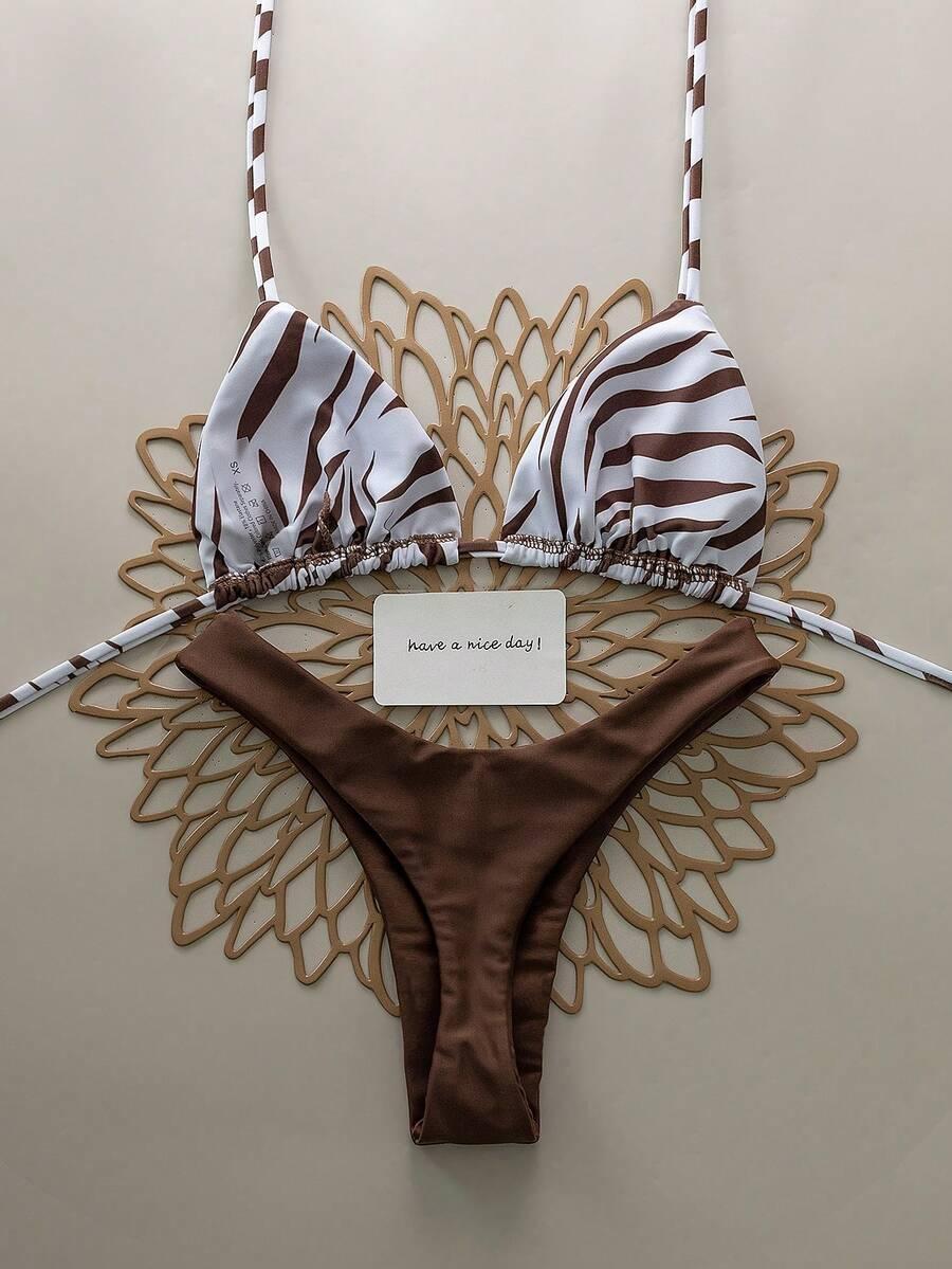 DWUCZĘŚCIOWY STRÓJ KĄPIELOWY ANIMAL PRINT