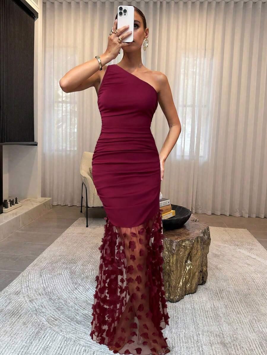 czerwona maxi sukienka 