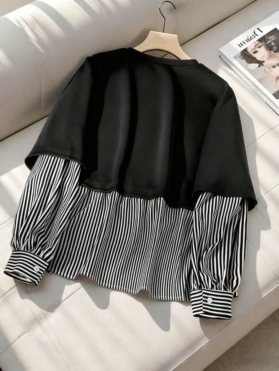 czarna bluza paski