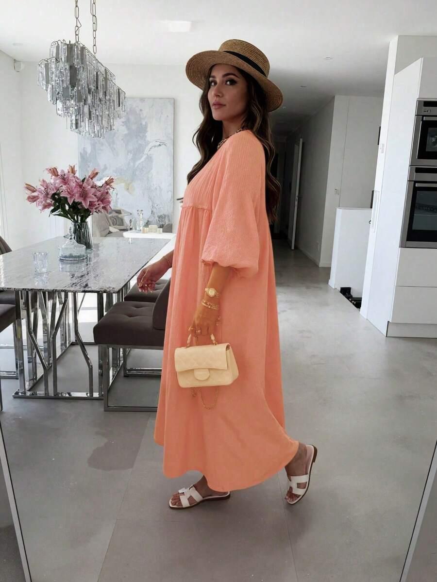 MAXI SUKIENKA V-NECK
