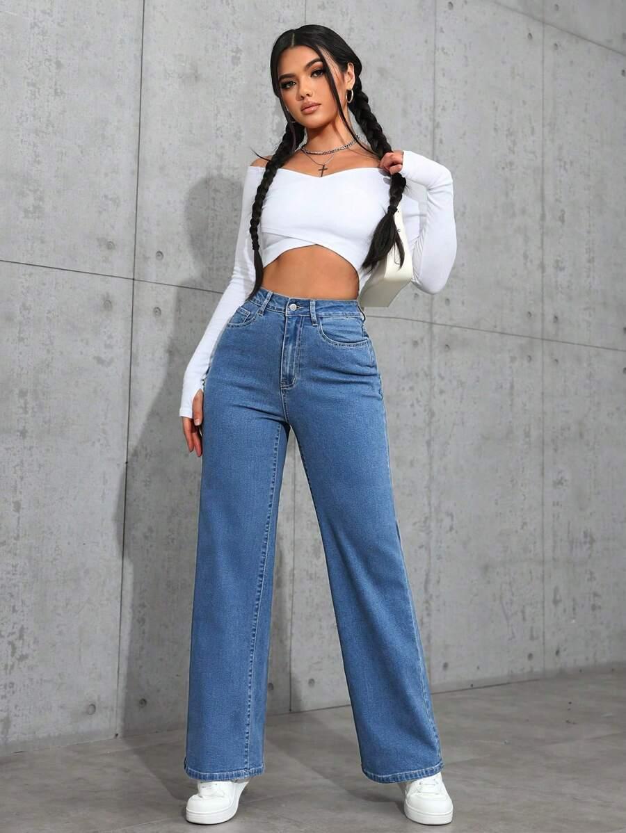 NIEBIESKIE SPODNIE JEANS 