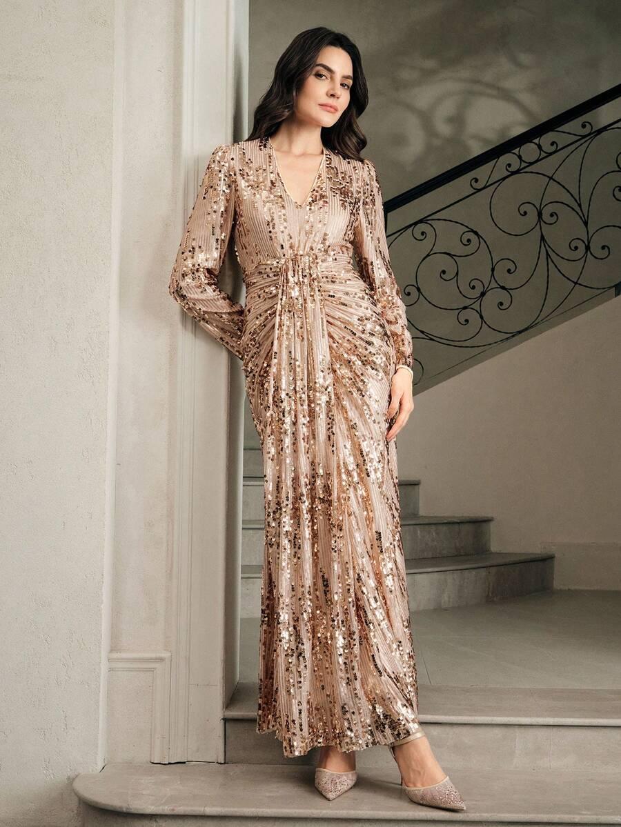 SUKIENKA MAXI CEKINOWA