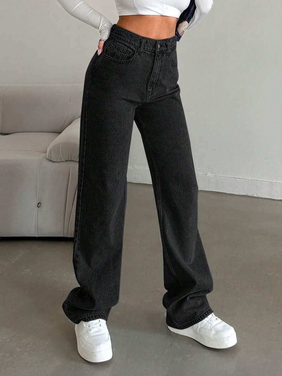 czarne spodnie jeans 