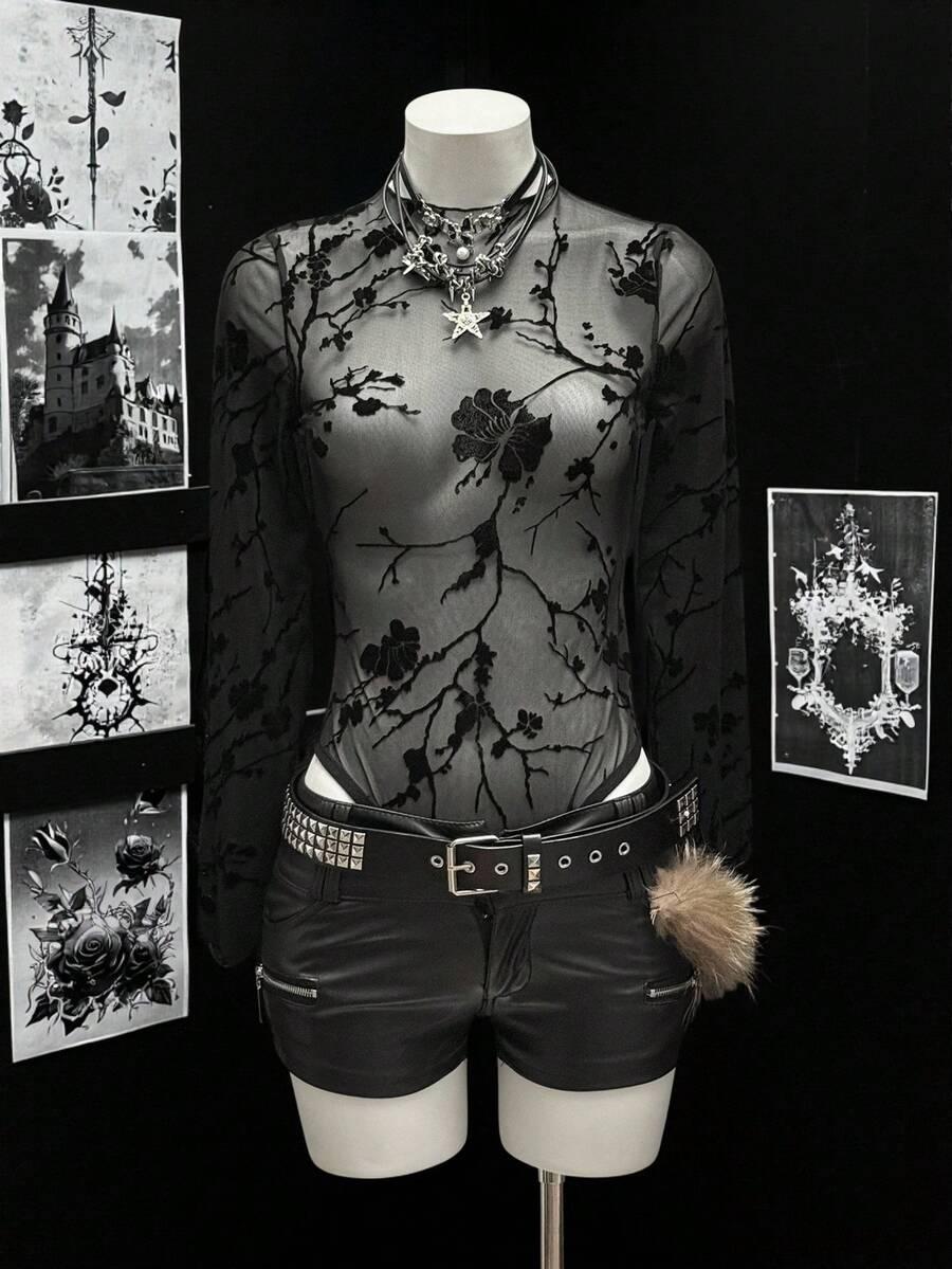 CZARNE KORONKOWE BODY 