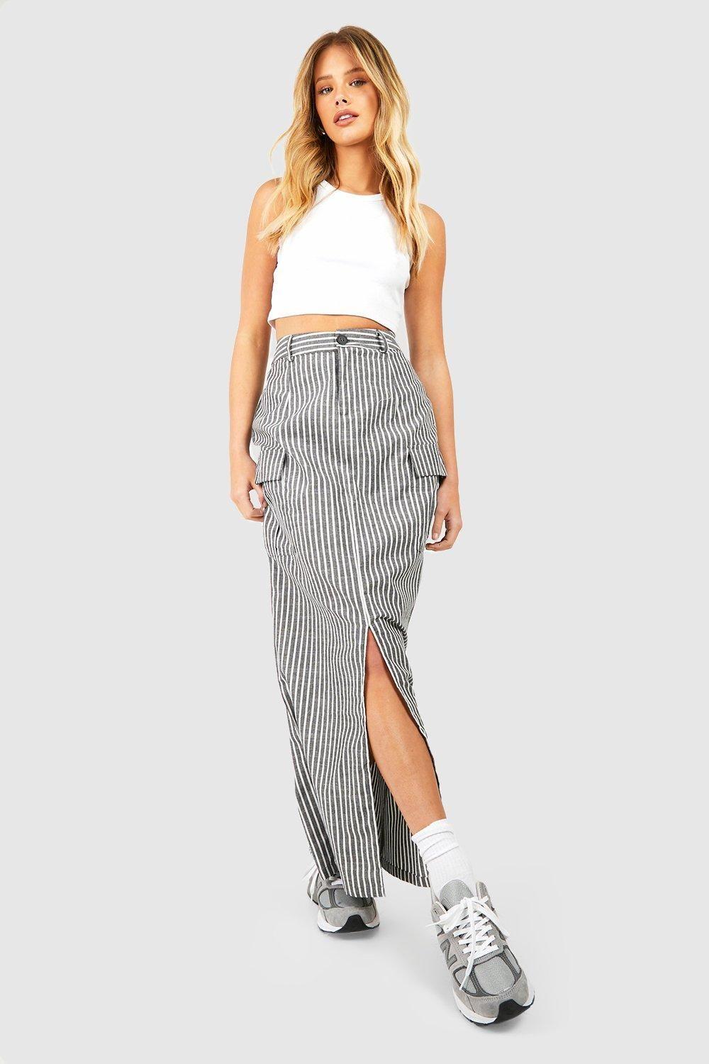 SPÓDNICA MAXI W PASKI 