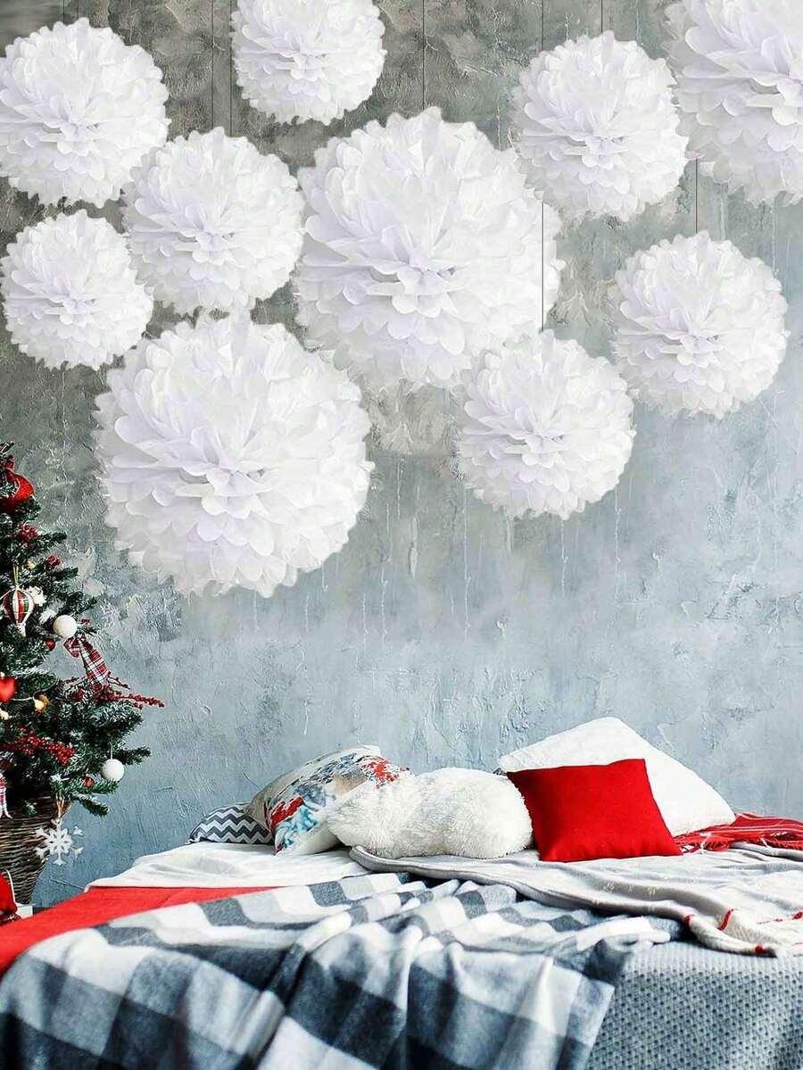 biała  DEKORACJA Z PAPIERU 10-pack