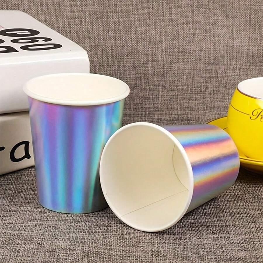 HOLOGRAFICZNE KUBKI PAPIEROWE 50-pack