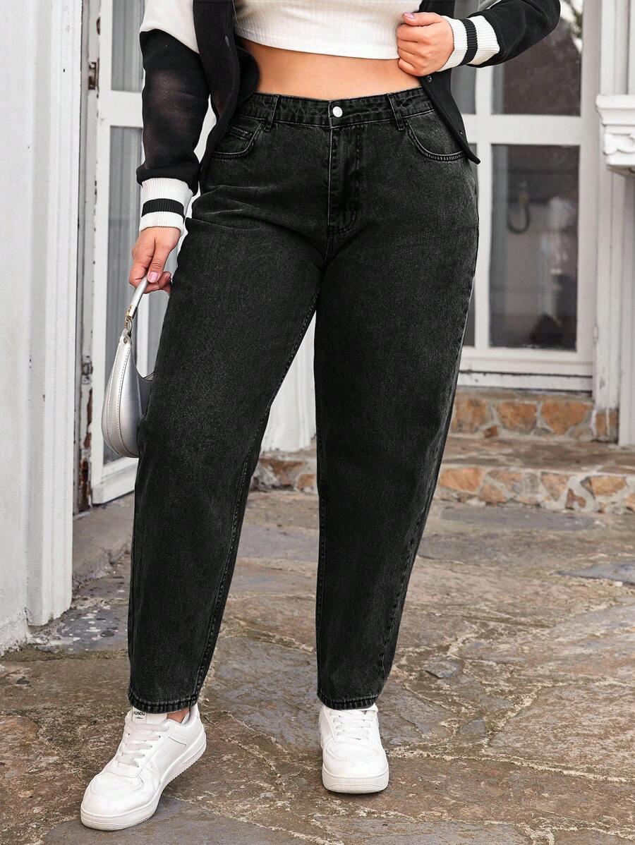 SPODNIE MOM JEANS