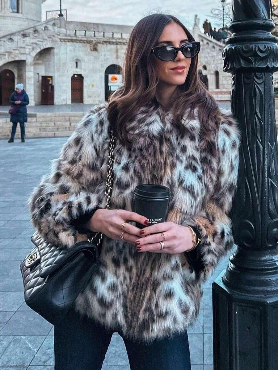 sztuczne futro animal print