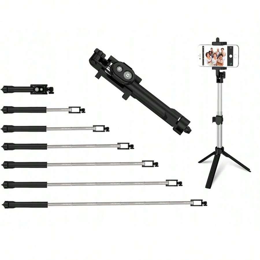 czarny SELFIE stick ZE STATYWEM