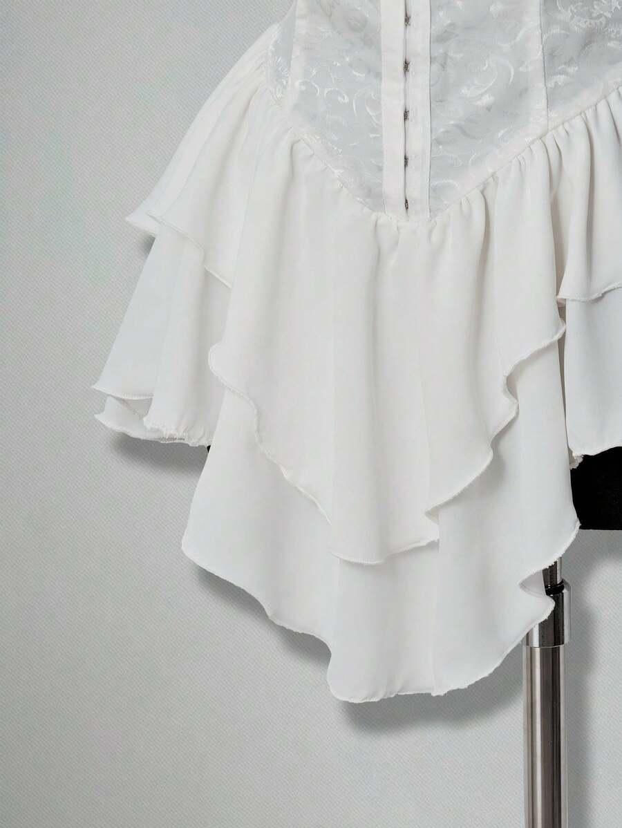 BIAŁA MINI GORSETOWA SUKIENKA 