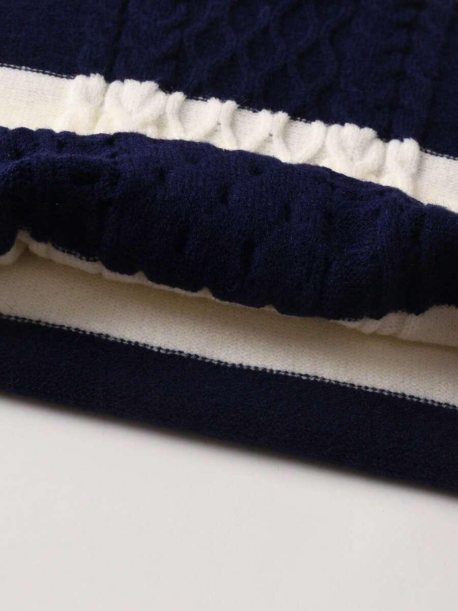 kolorowy sweter print paski 
