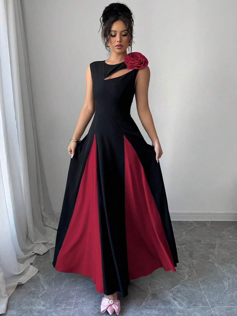 czarna maxi sukienka