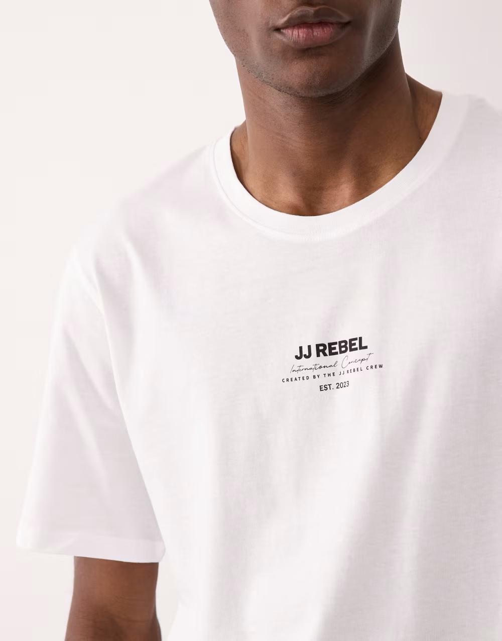 biały t-shirt print