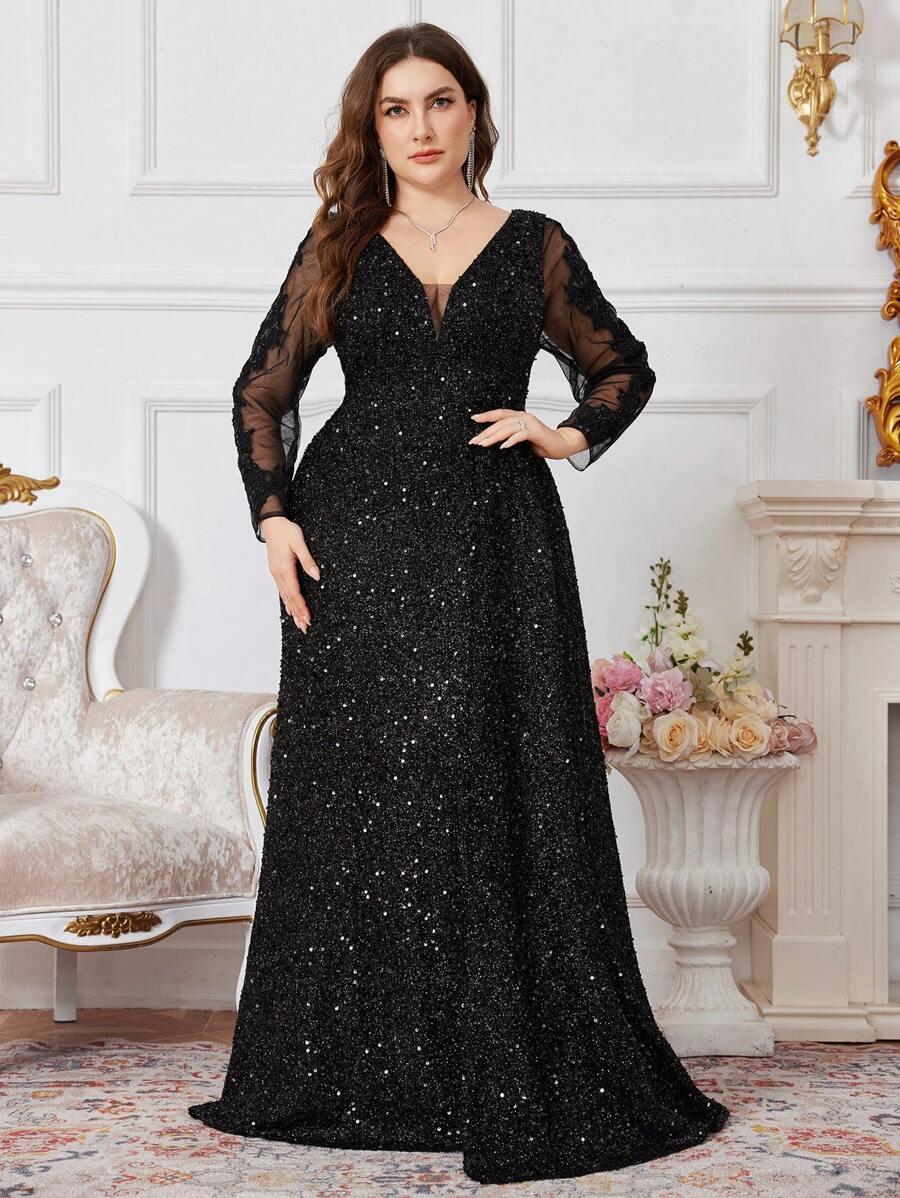 CZARNA MAXI SUKIENKA