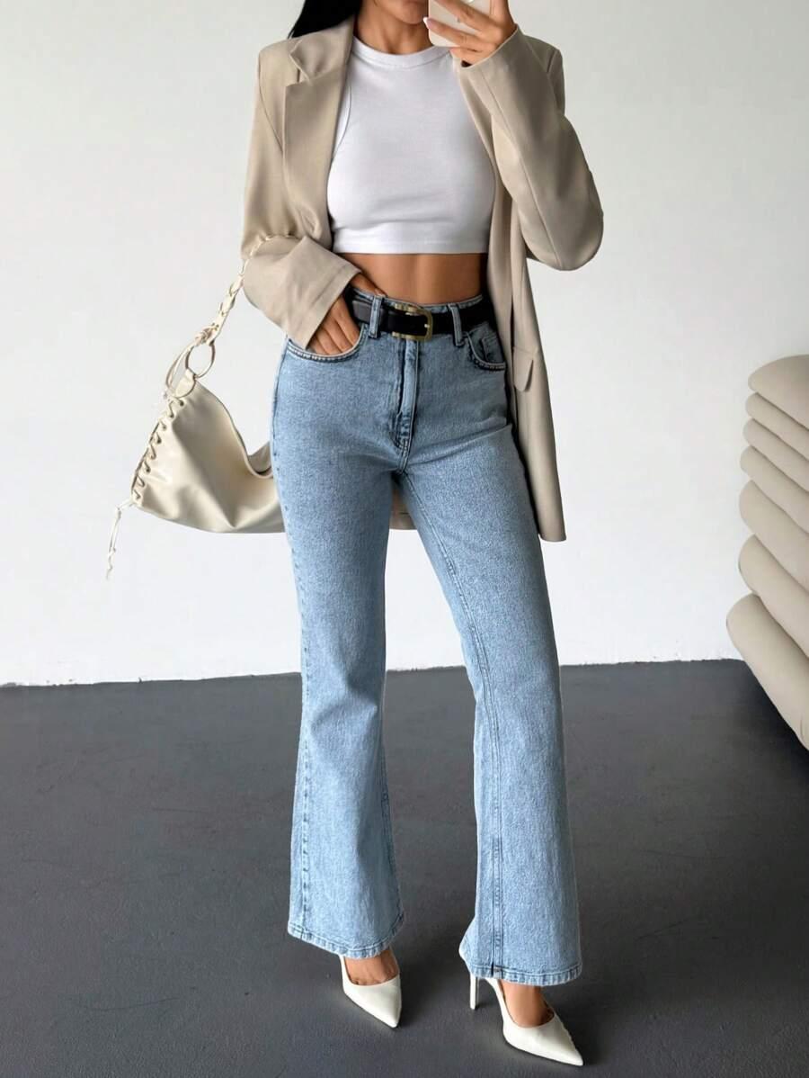 NIEBIESKIE SPODNIE JEANS 