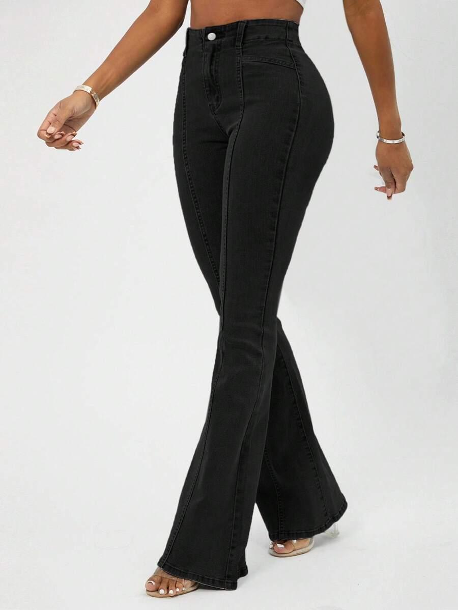 CZARNE SPODNIE JEANS