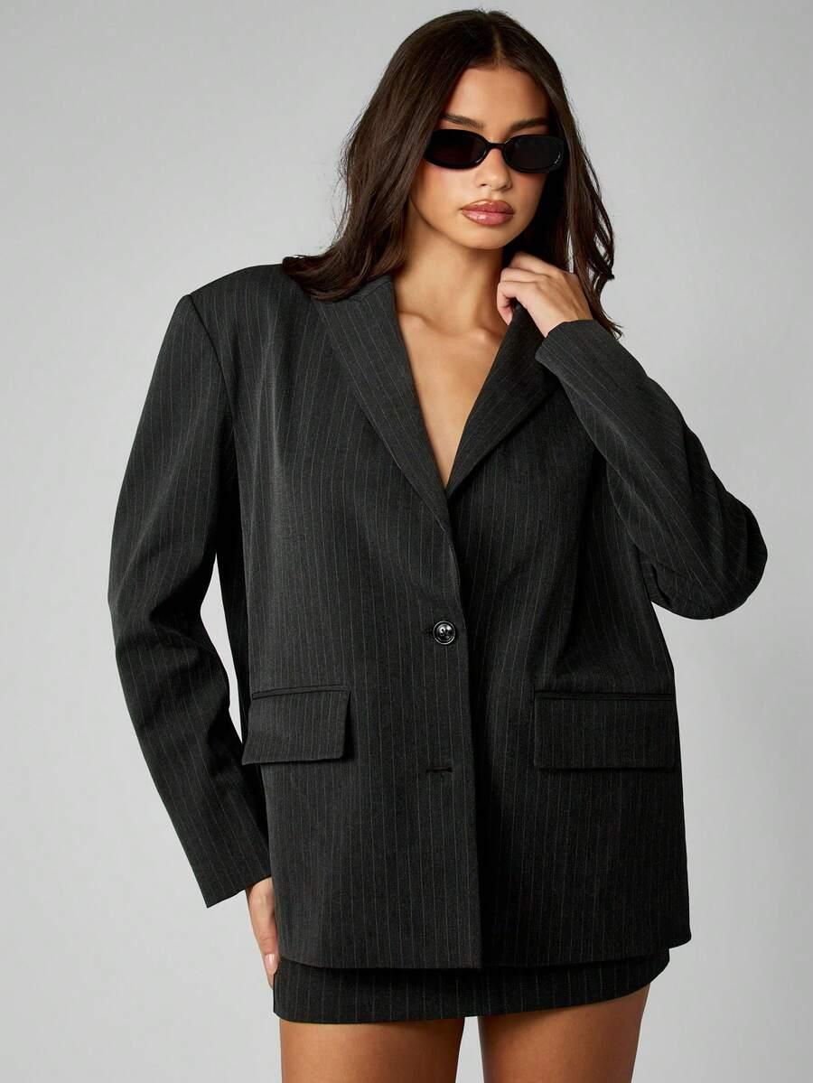 MARYNARKA OVERSIZE W PASKI