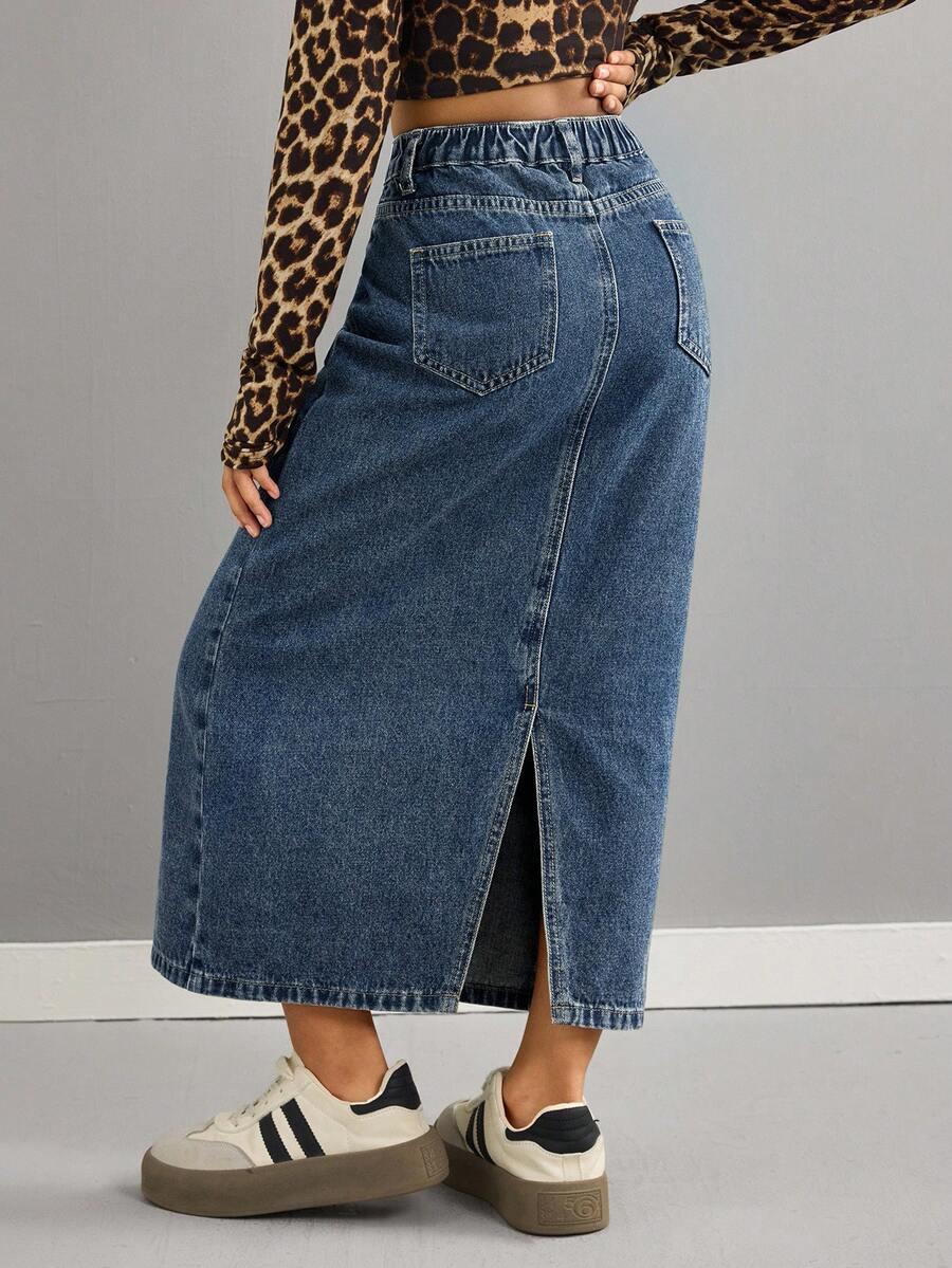 maxi spódnica jeans