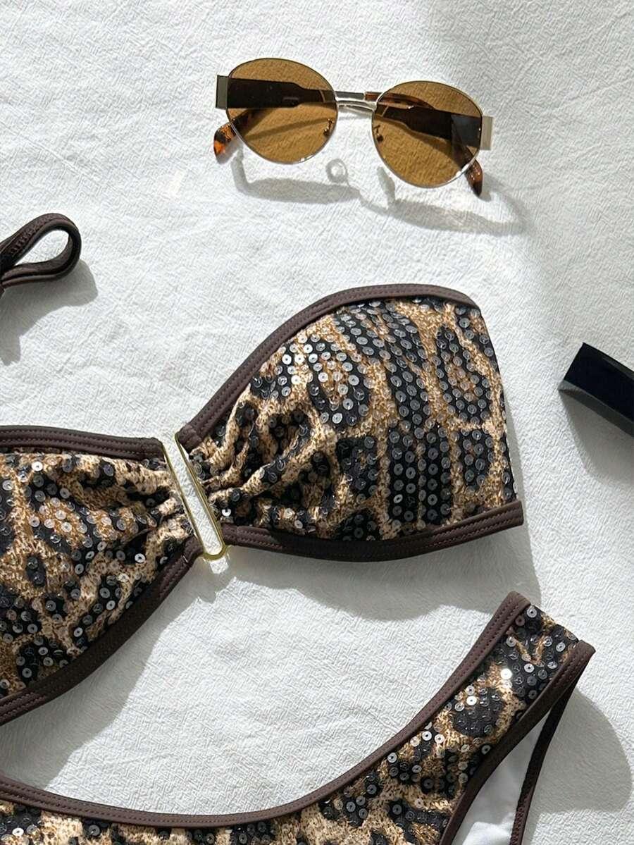 DWUCZĘŚCIOWY STRÓJ KĄPIELOWY ANIMAL PRINT