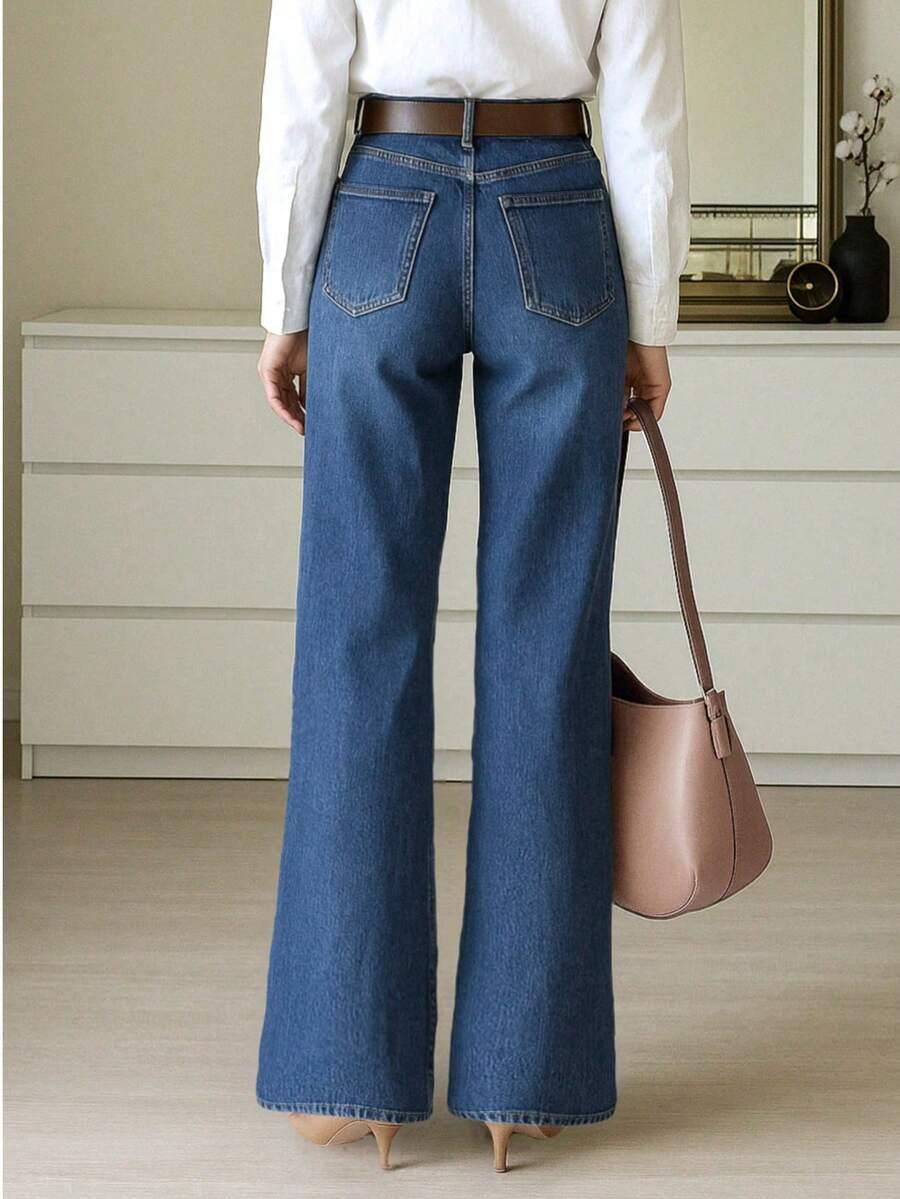 NIEBIESKIE SPODNIE JEANSOWE