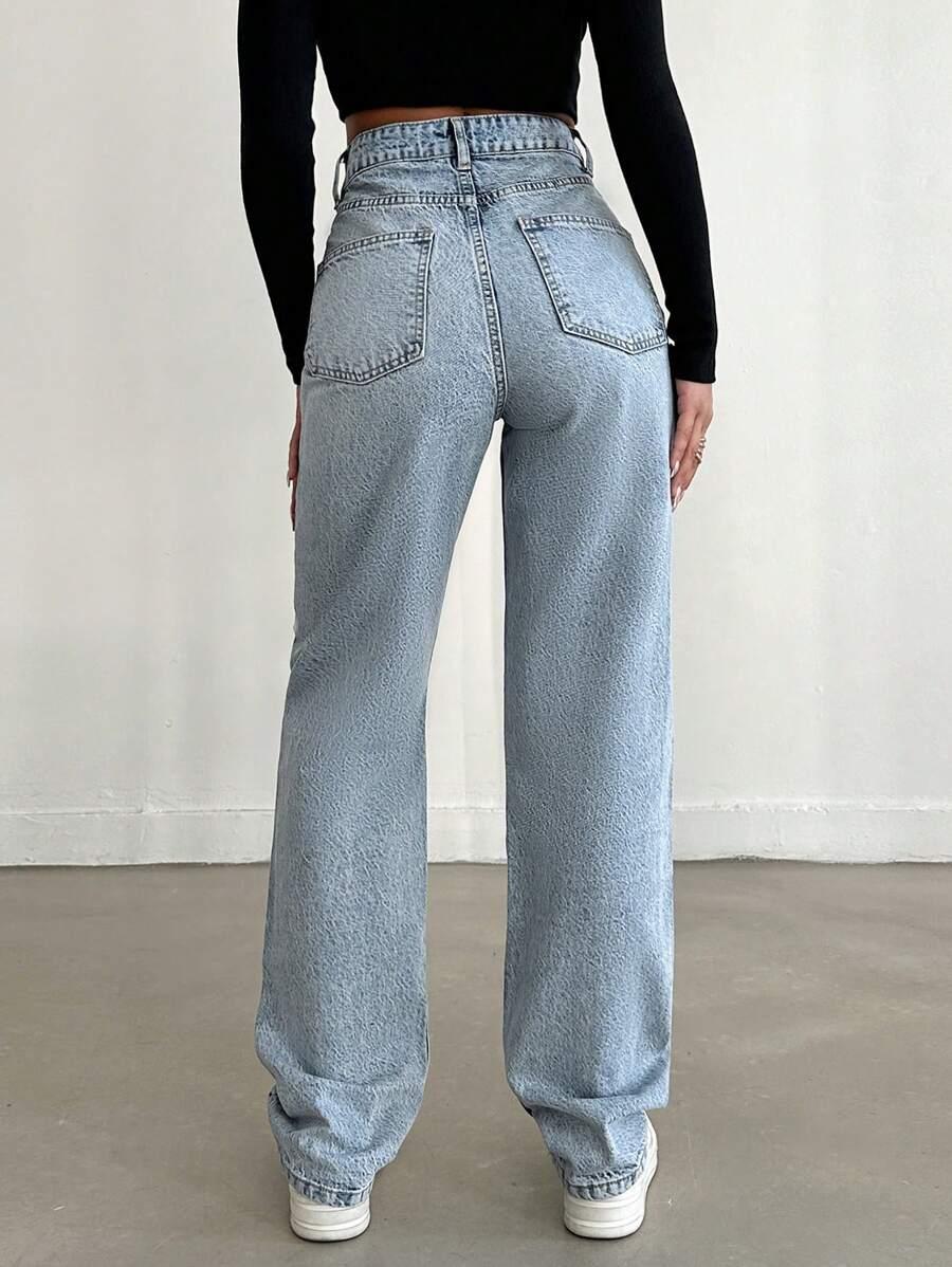SPODNIE JEANS WYSOKI STAN
