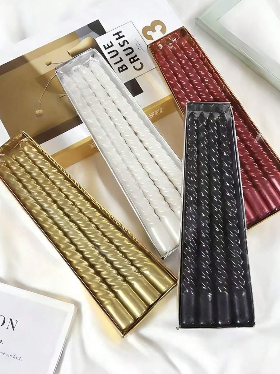 białe świece 4-pack 