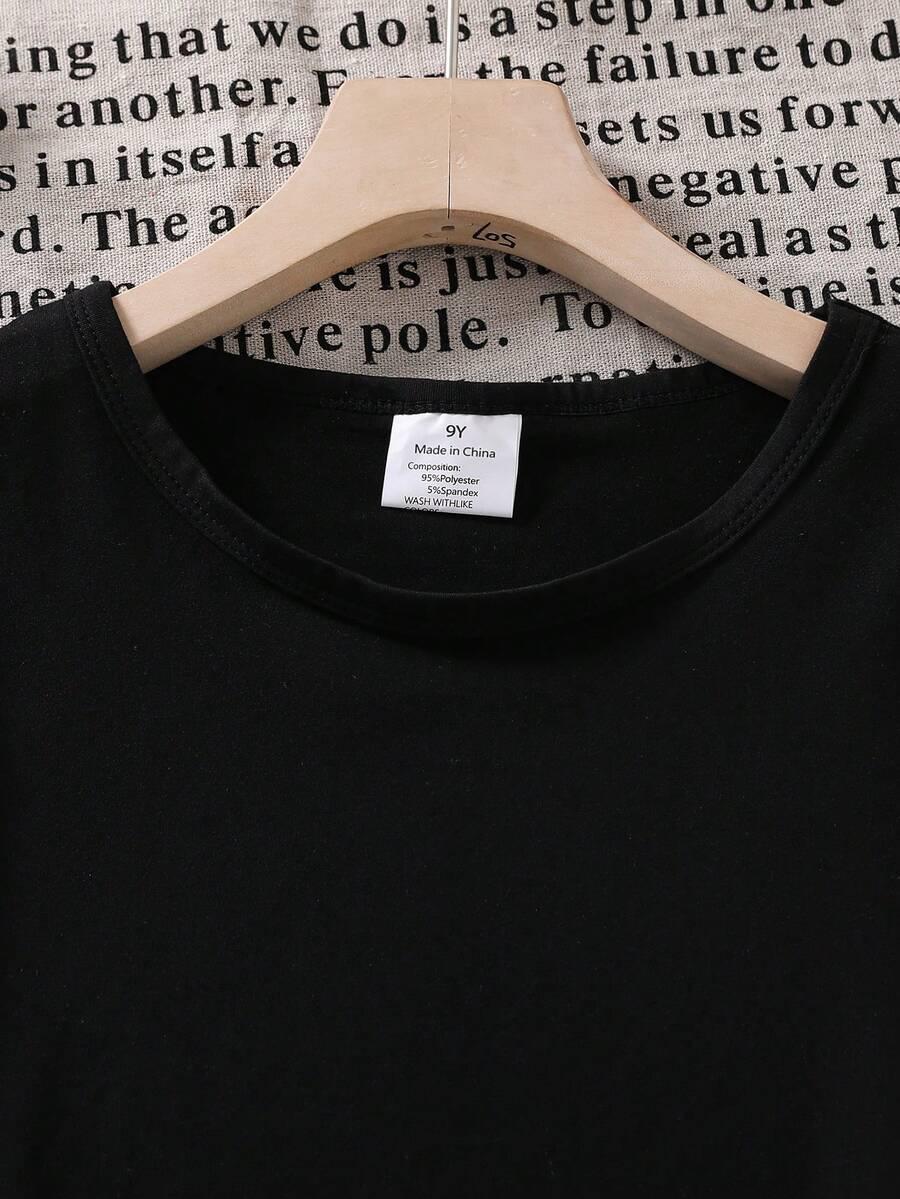 czarny t-shirt print