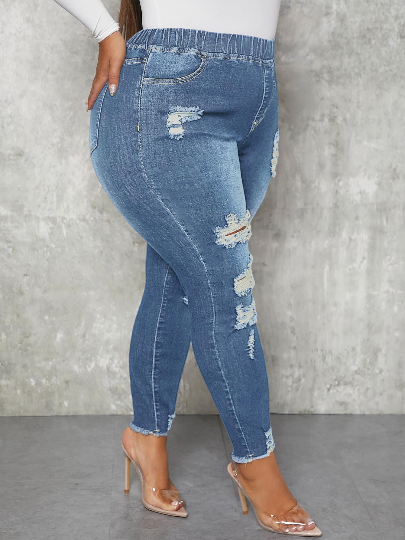 spodnie jeans przetarcia 