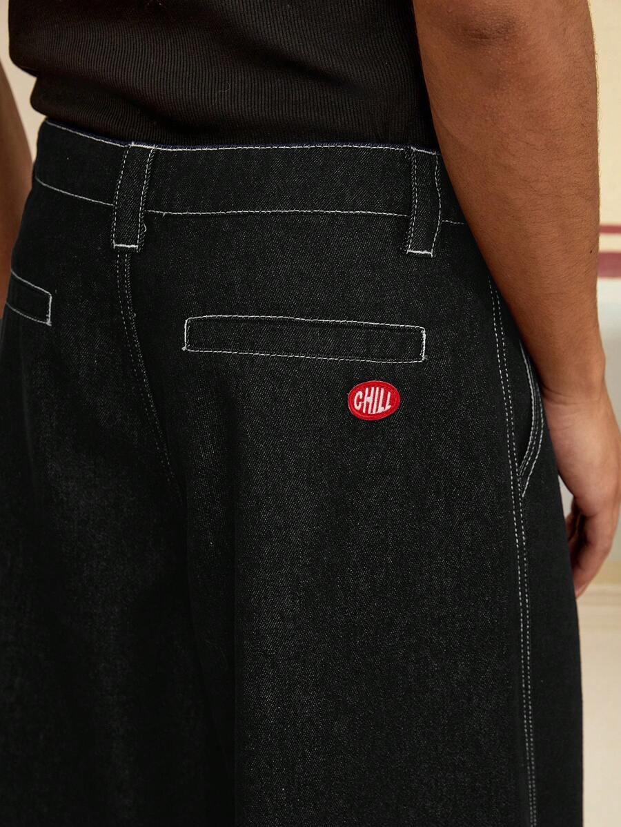 CZARNE SPODNIE JEANS