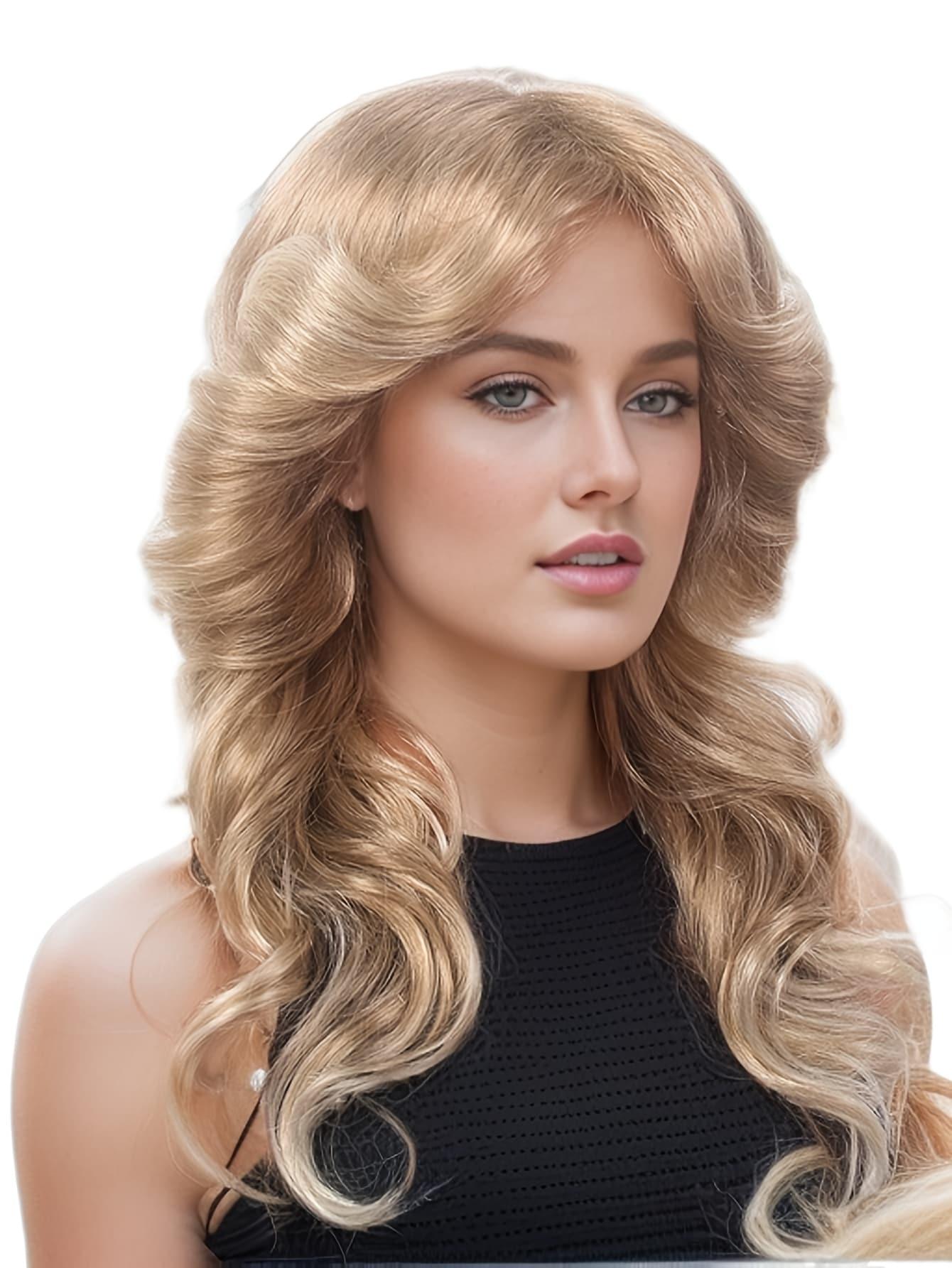blond peruka włosy syntetyczne