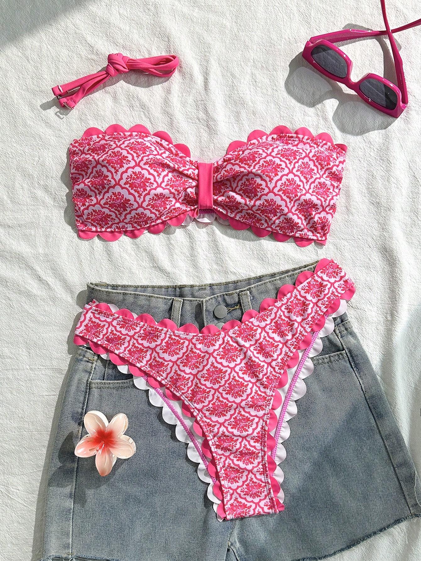 KOMPLET BIKINI W KWIATY