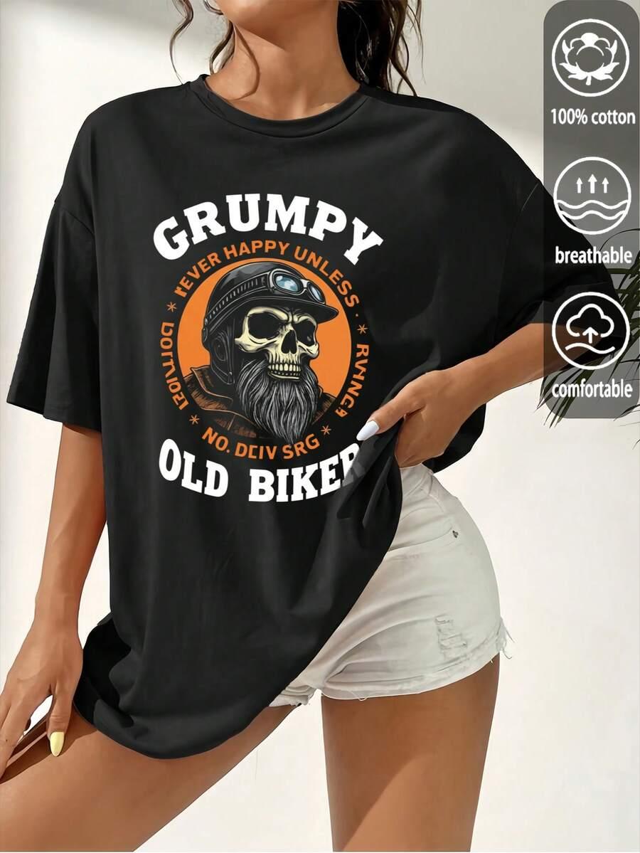 CZARNY T-SHIRT PRINT 