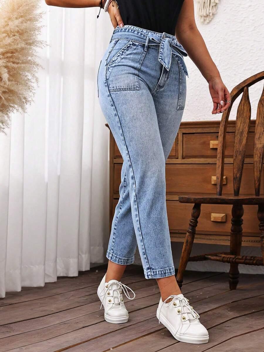 NIEBIESKIE SPODNIE JEANS