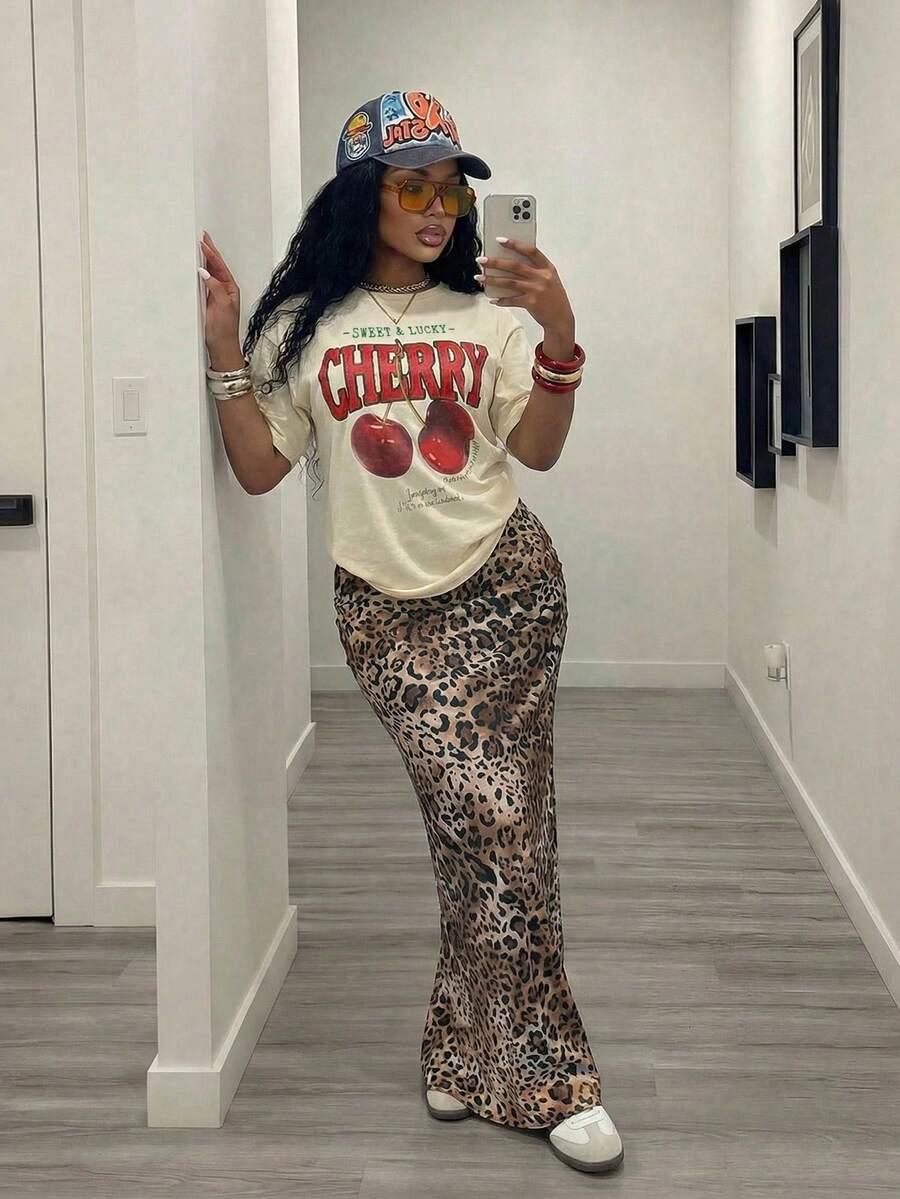 MAXI SPÓDNICA ANIMAL PRINT