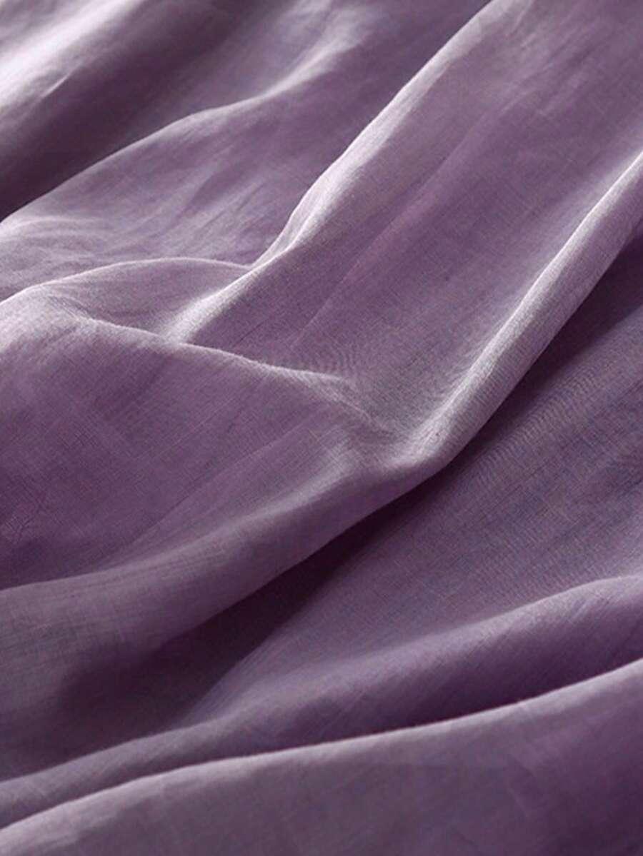 fioletowa sukienka v neck