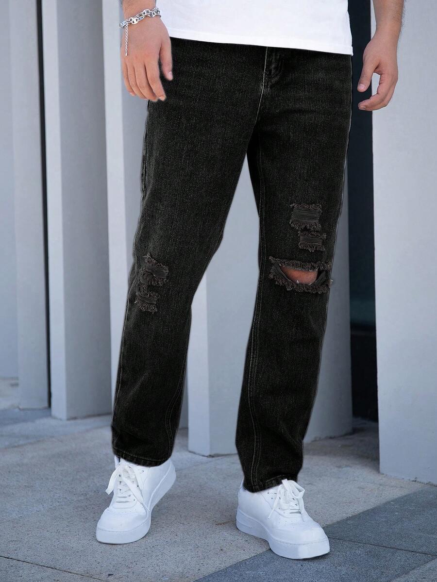 czarne spodnie jeans 