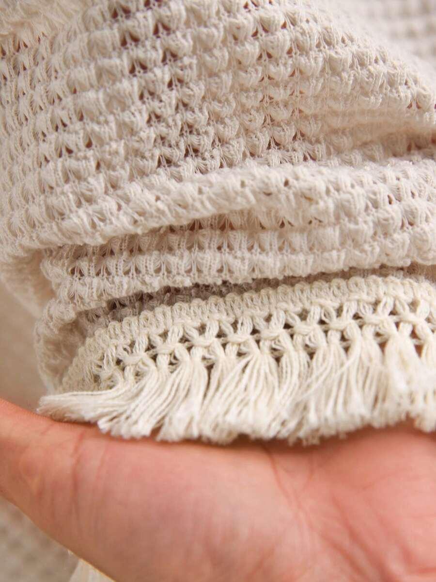 beżowy dzianinowy sweter