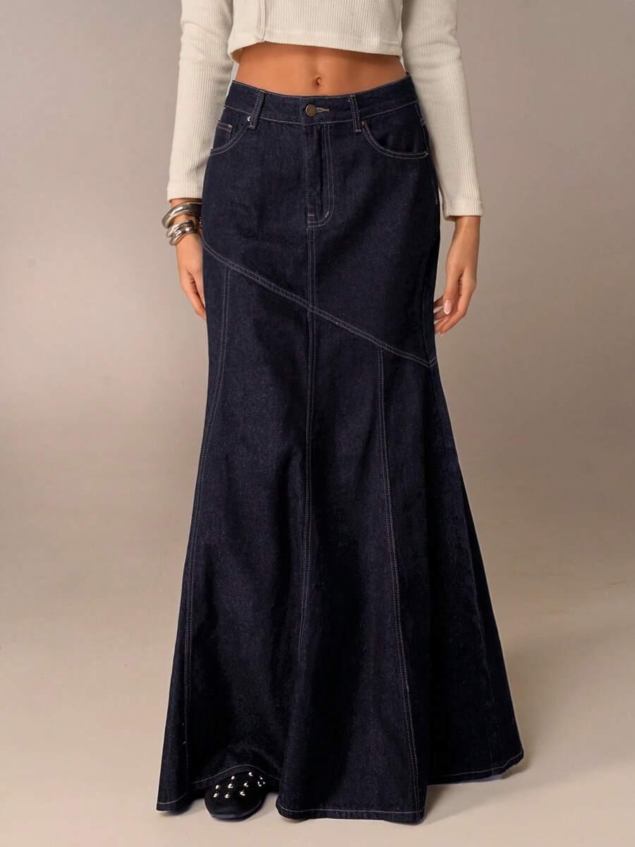maxi spódnica jeans