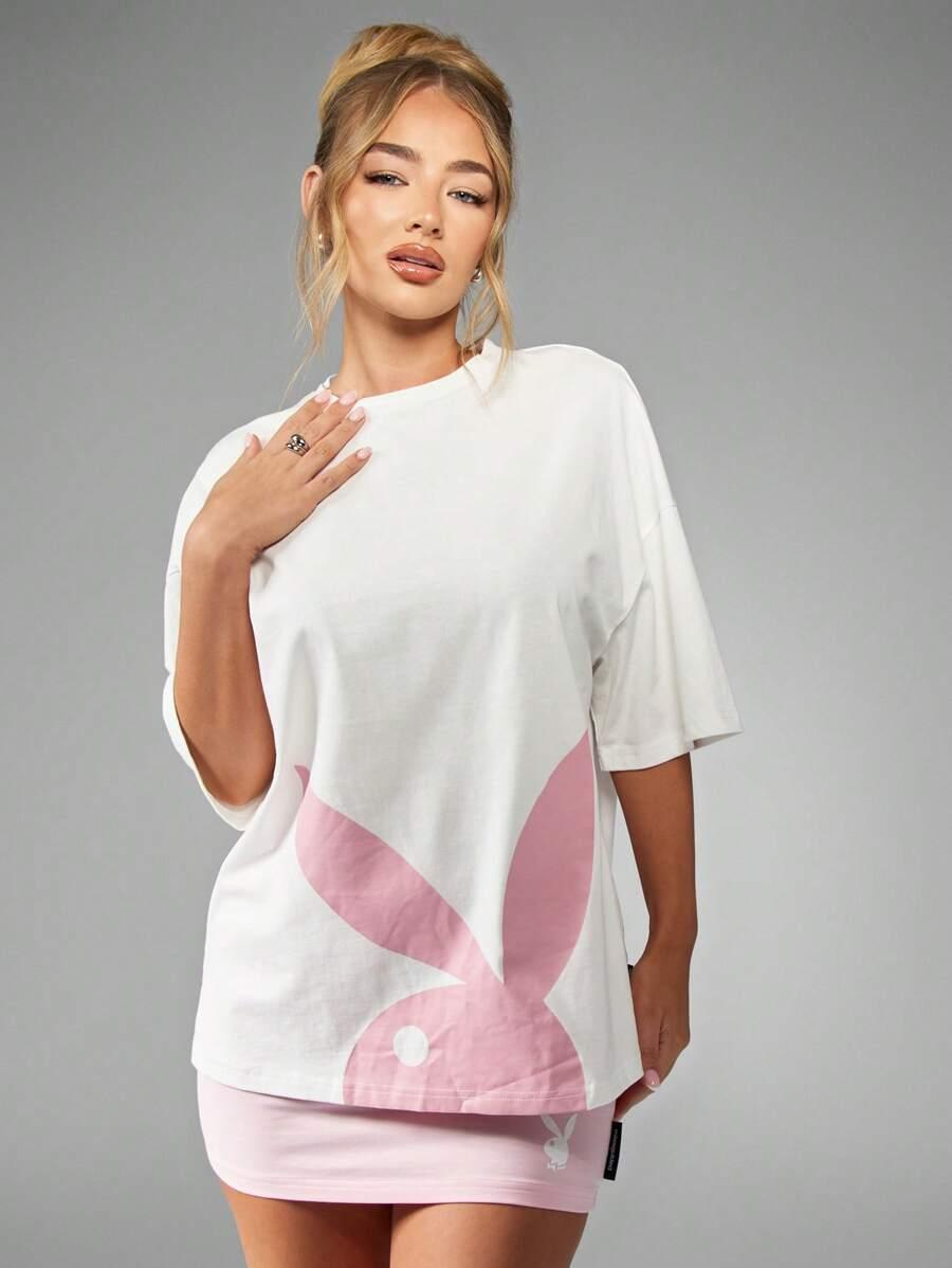 T-SHIRT DAMSKI BAWEŁNIANY Z NADRUKIEM