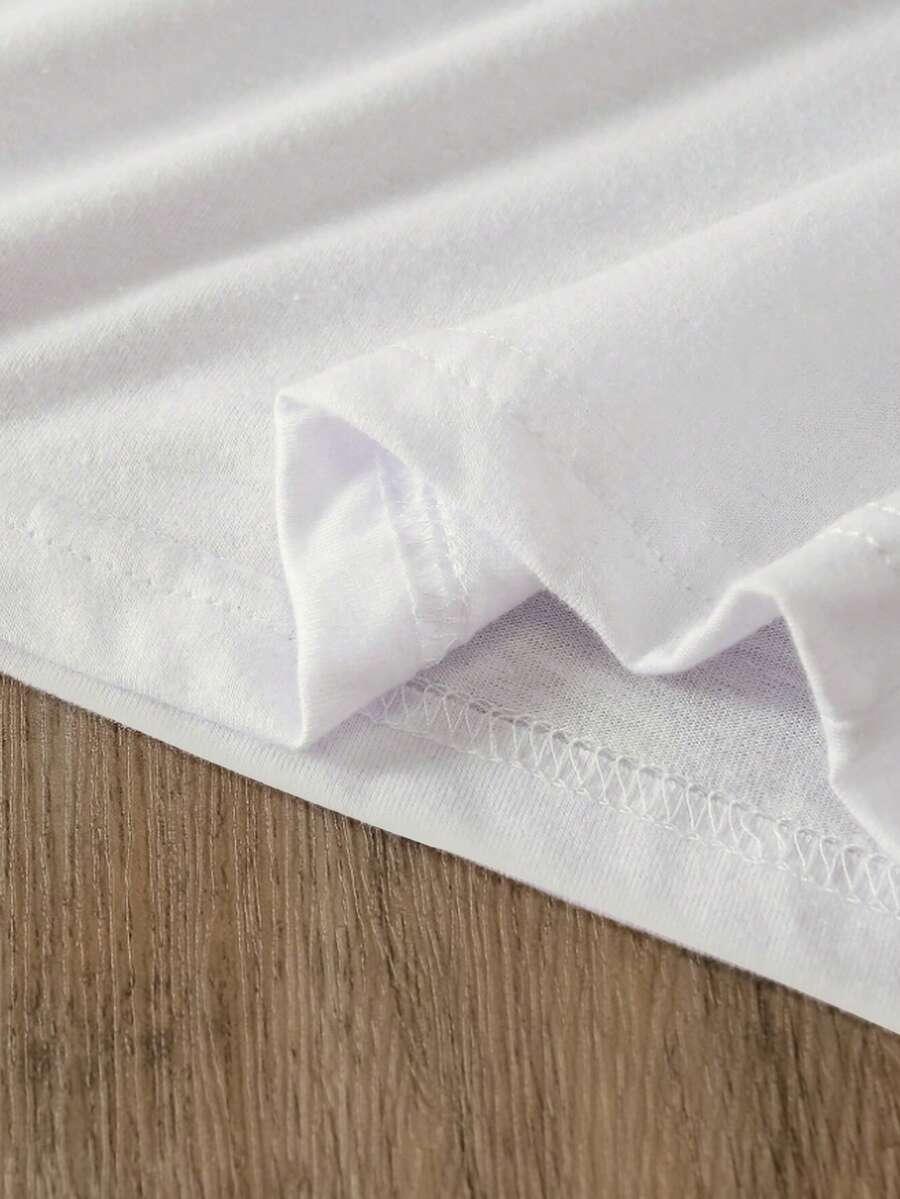 BIAŁY T-SHIRT NADRUK