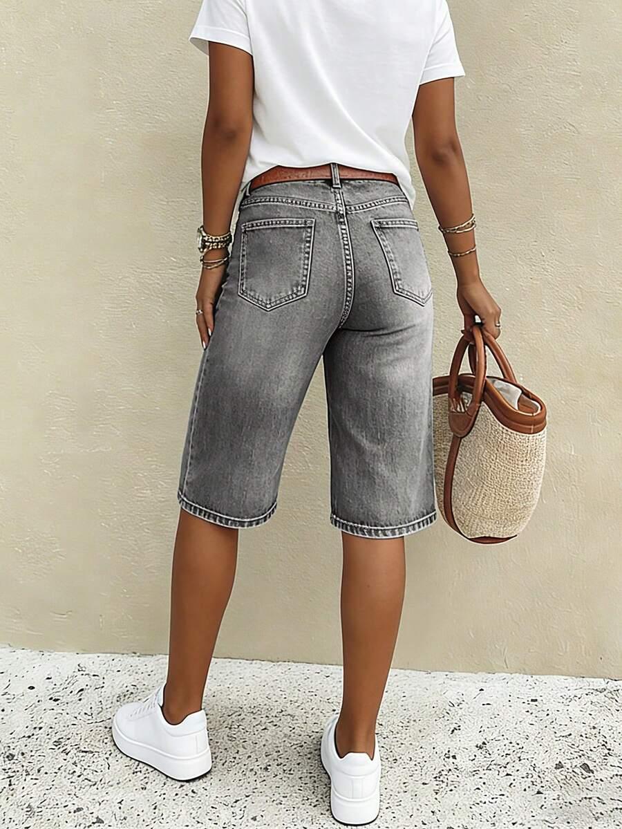 szare spodenki jeans 