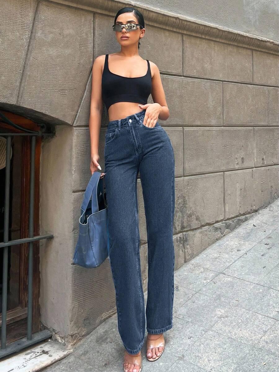 SPODNIE JEANS WYSOKI STAN