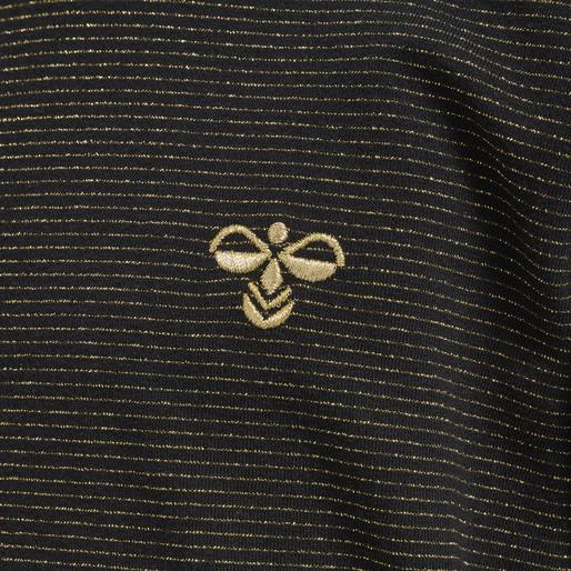 bluzka z długim rękawem w paski połysk logo