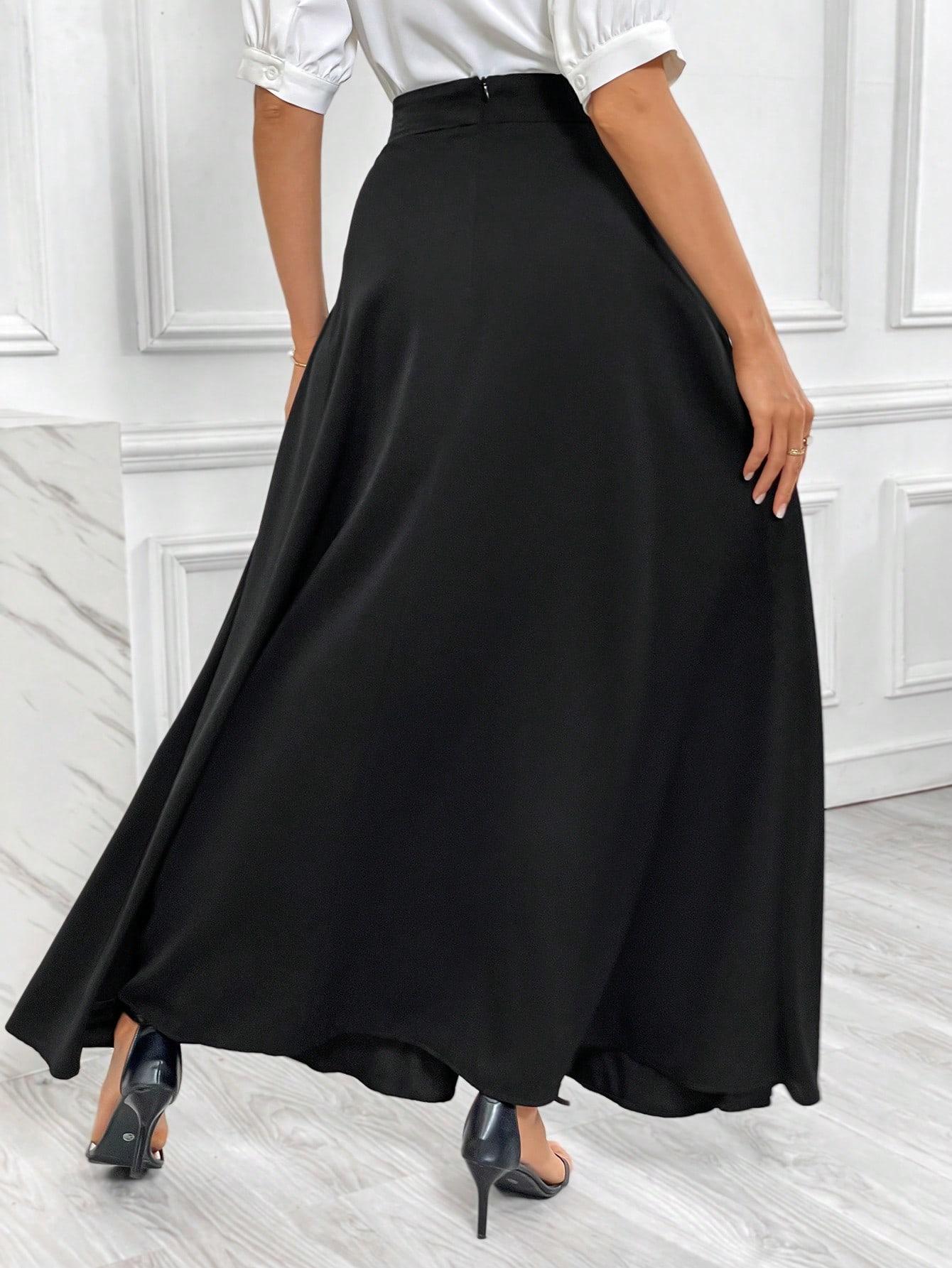 CZARNA SPÓDNICA MAXI