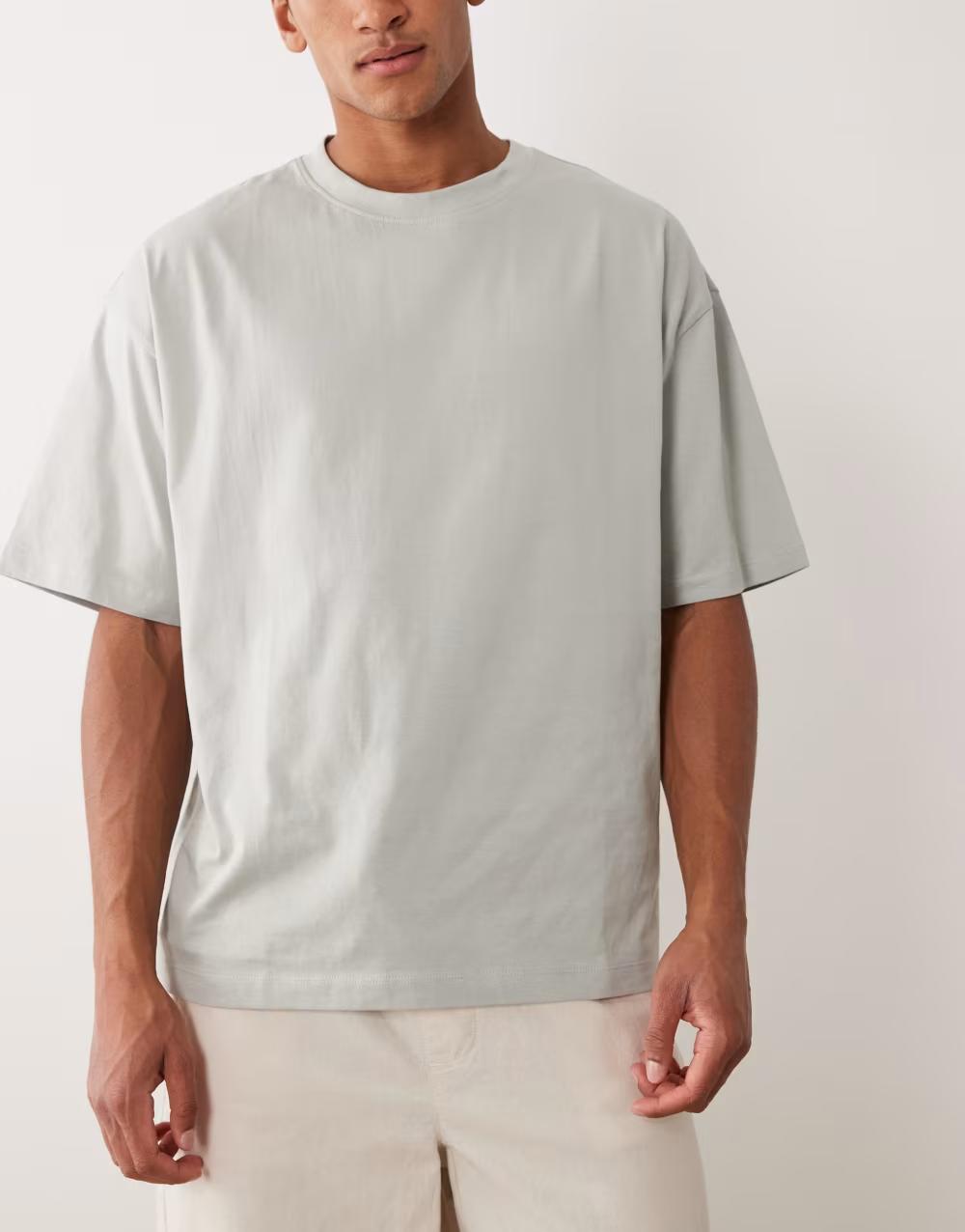 t-shirt  oversize okrągły dekolt 3-pack