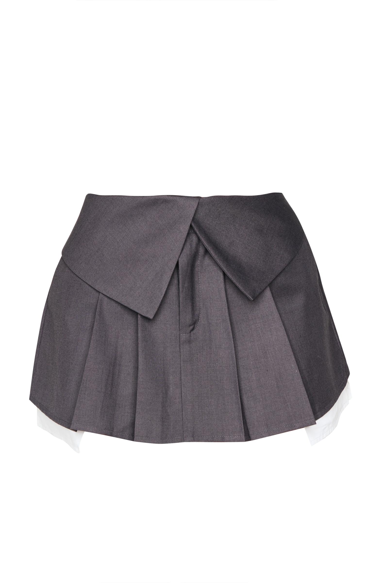 SZARA MINI SPÓDNICA