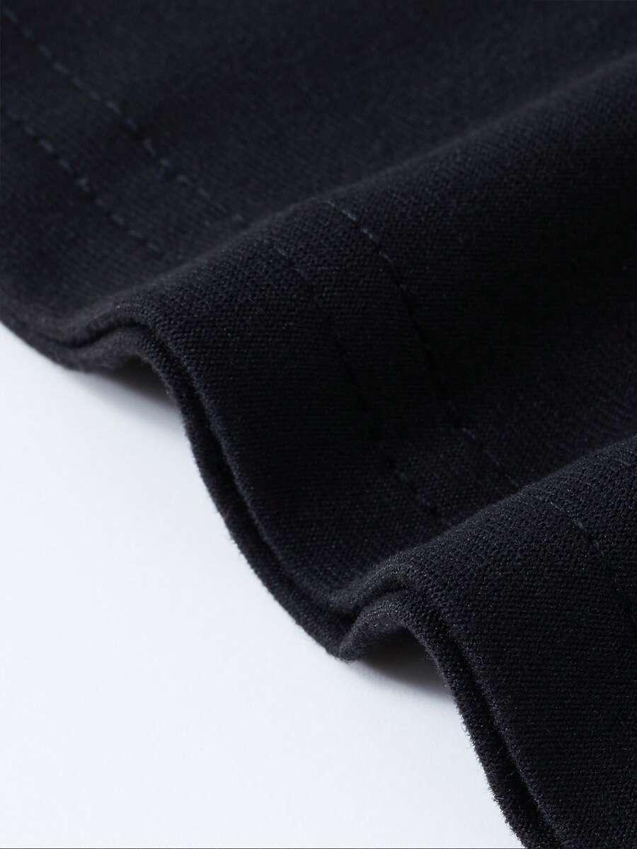 czarny t-shirt print 