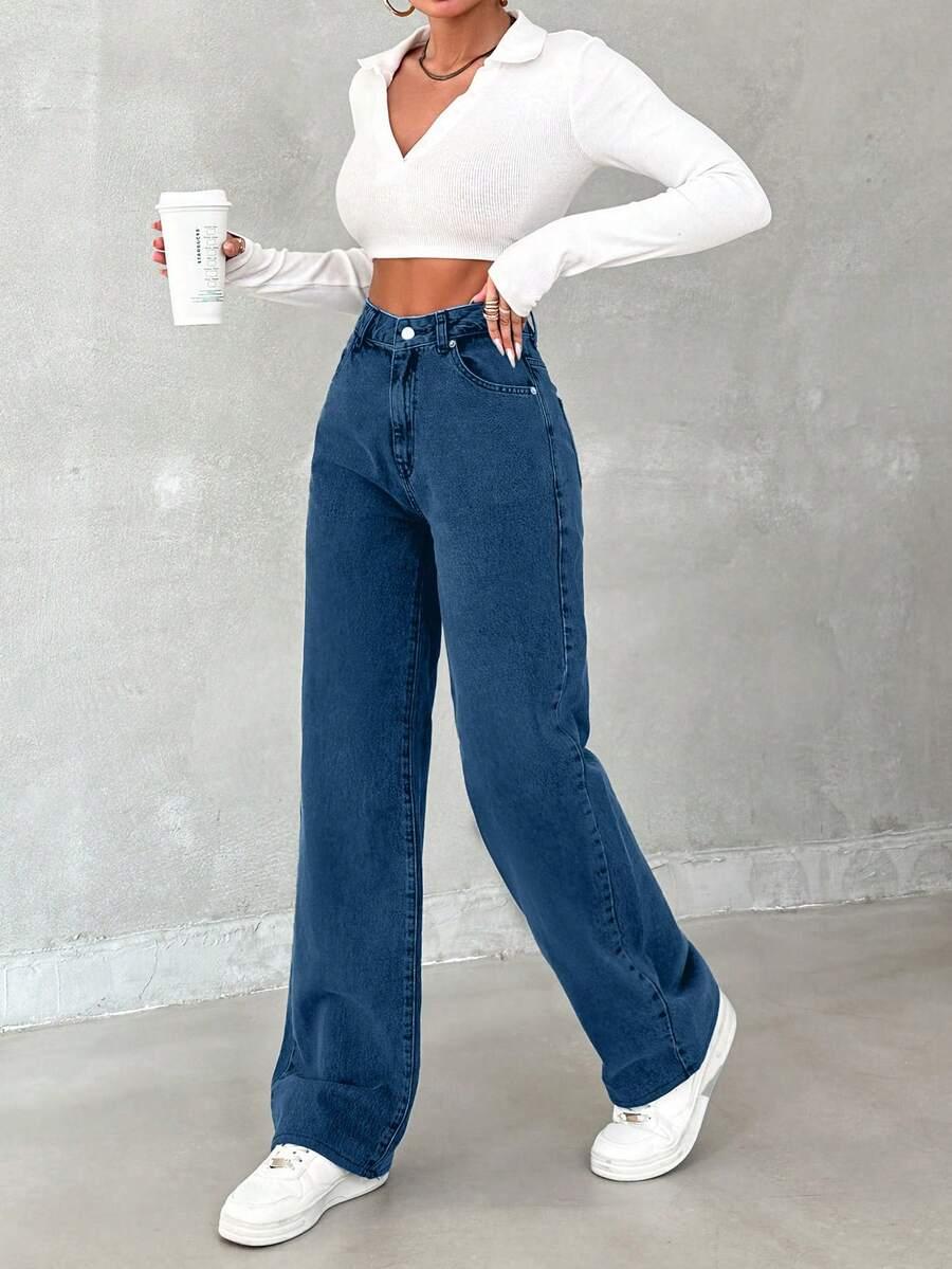 SPODNIE JEANS WYSOKI STAN