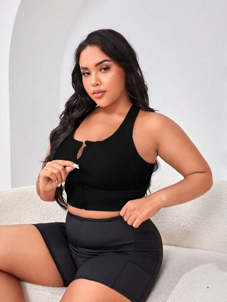 czarny sportowy top
